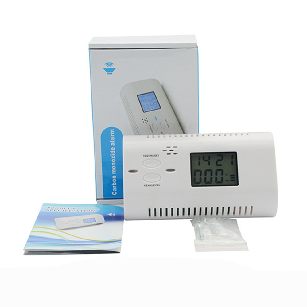 LCD Smart Voice Carbon Monoxide Detector CO Alarm Sensor Poison Gas Fire Smoke Alarm Alarm with Voice Alarm